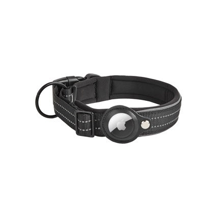 Adjustable Dog Collar and Leash Set with Tracker Slot