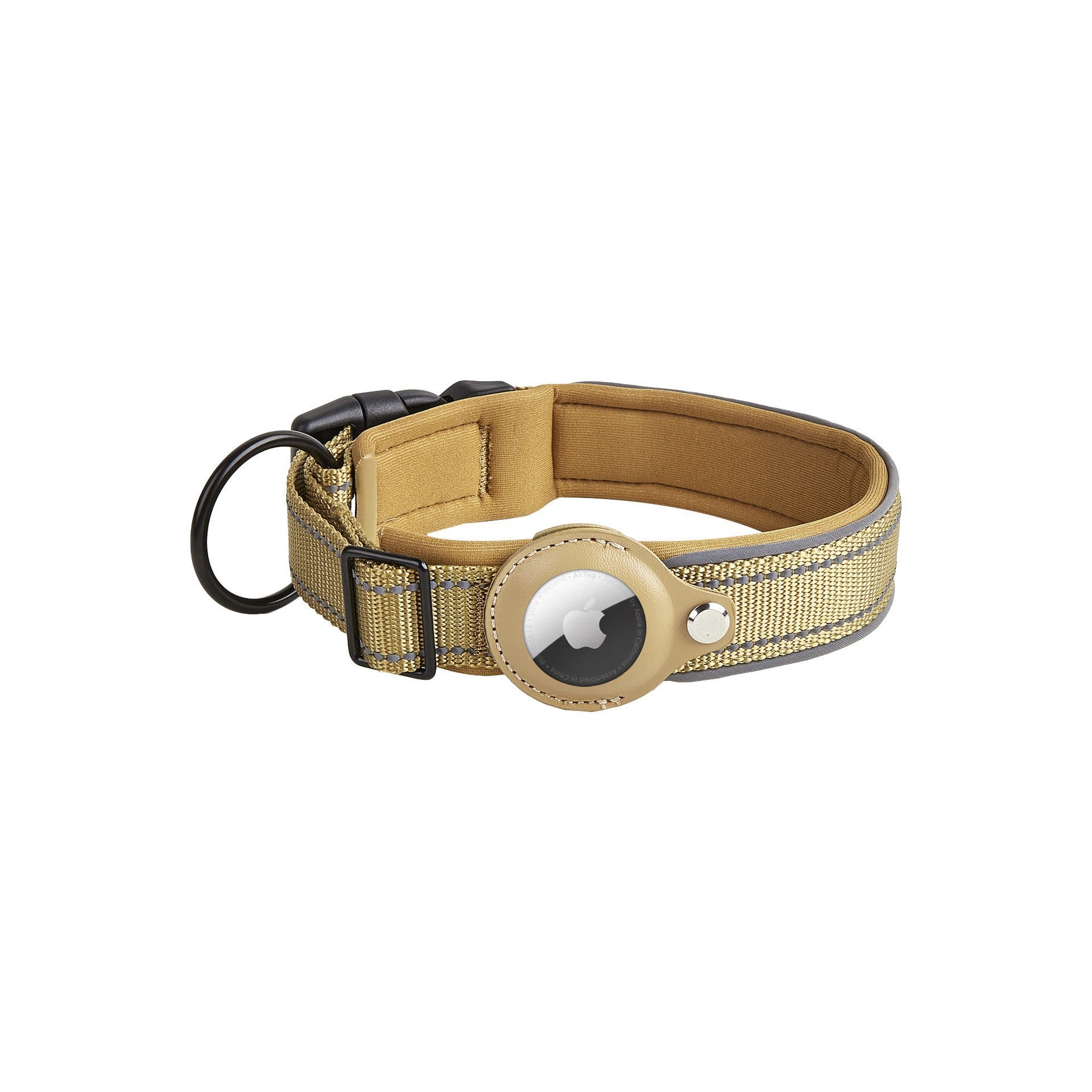 Adjustable Dog Collar and Leash Set with Tracker Slot