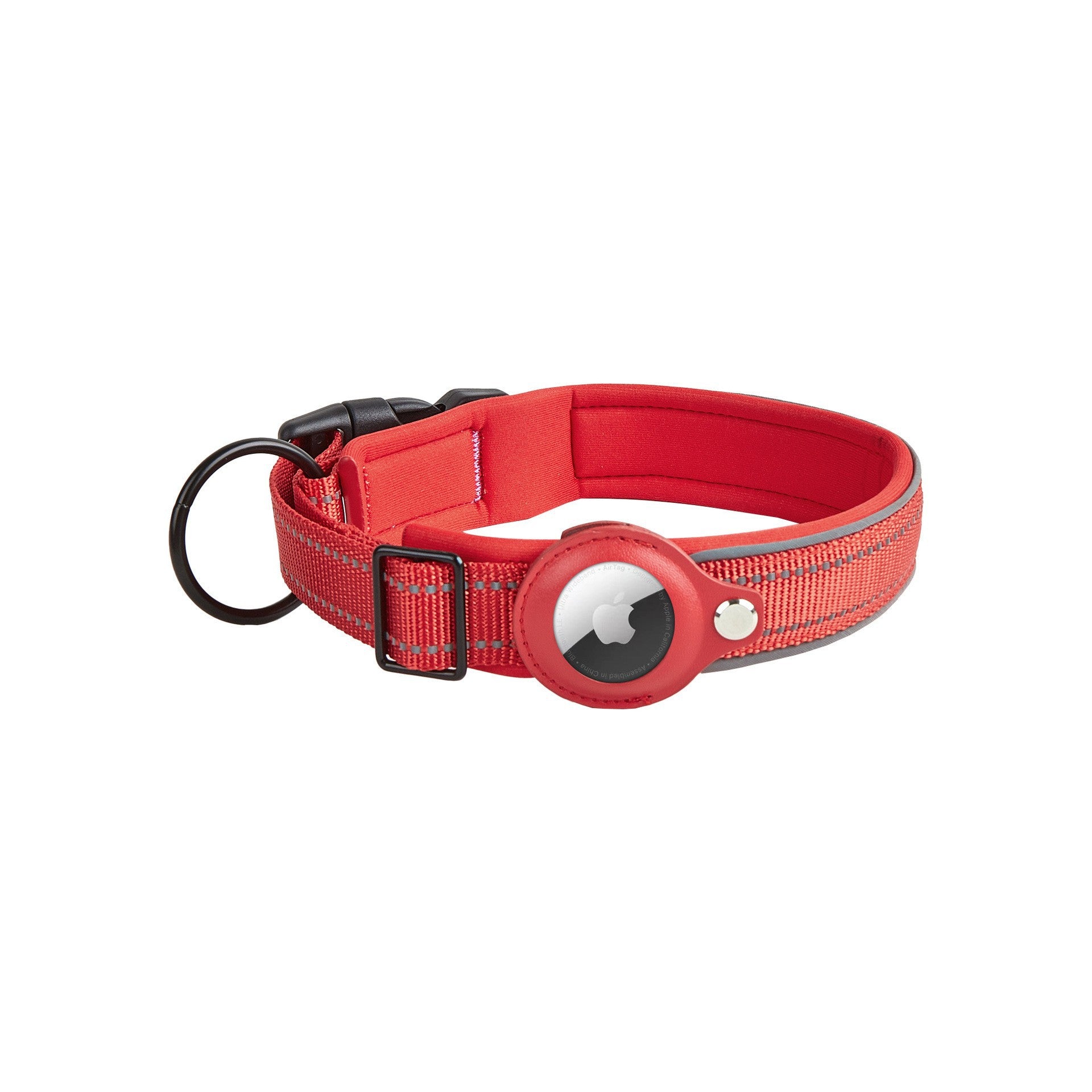 Adjustable Dog Collar and Leash Set with Tracker Slot