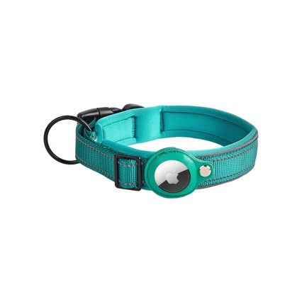 Adjustable Dog Collar and Leash Set with Tracker Slot